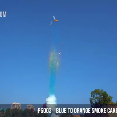 Blue to Orange Smoke Cake 25Shots