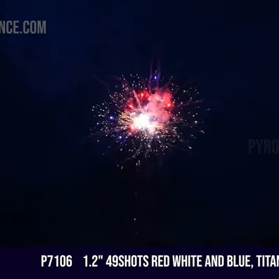 1.2" 49Shots Red white and blue, Titanium Salute