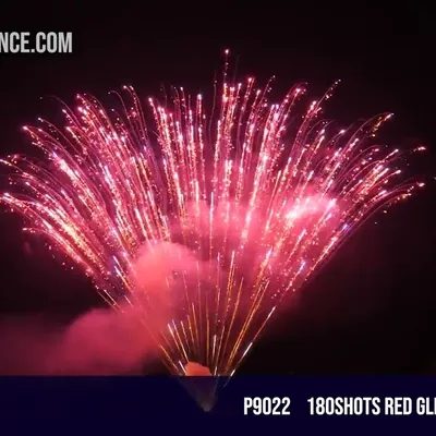 180Shots Red Glittery Palm Comet