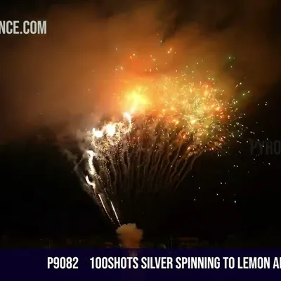 100Shots Silver Spinning to lemon and green strobe