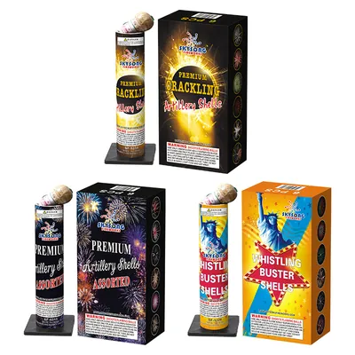Premium Artillery Shells Assorted/Whistling/Crackling 1-3/4"
