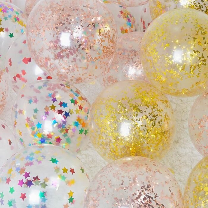 10pcs/lot Clear Balloons Gold Star Foil Confetti Transparent Balloons Happy Birthday Baby Shower Wedding Party Decorations - Image 3