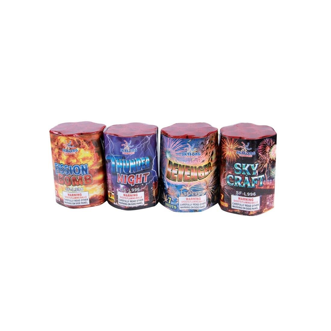 Sky Craft Thunder Night Fission Bomb Revenger 7Shots Fireworks