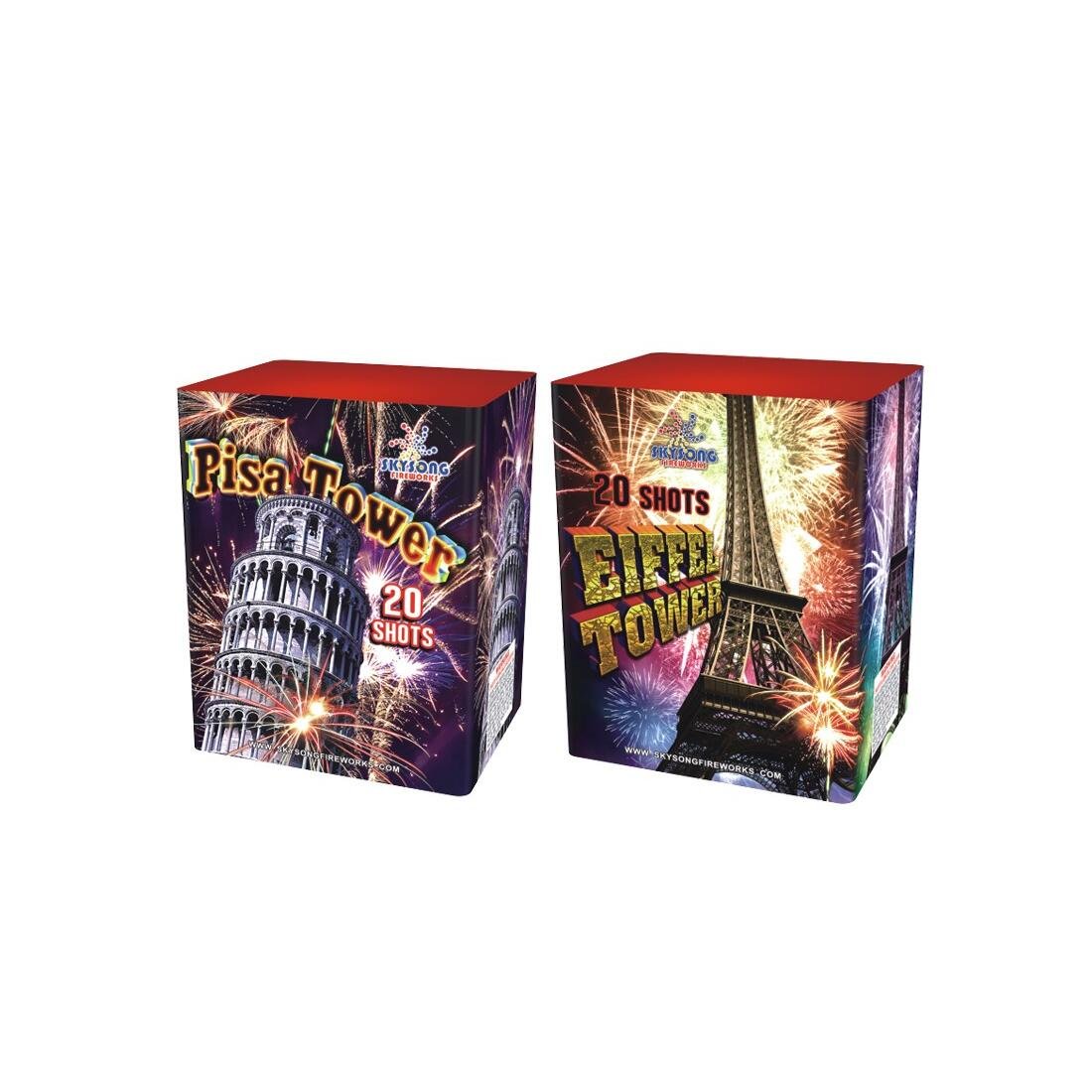 Pissa Tower Eiffel Tower Fireworks
