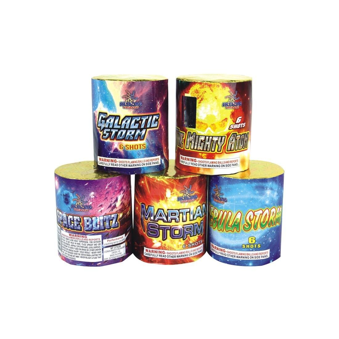 Galactic Storm/The Mighty Atom/Nubula Storm/Martian Storm/Space Blitz 6s Assorted