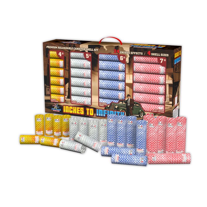 4"5"6"7" Inches to Infinity Assorted Canister Shell Kit