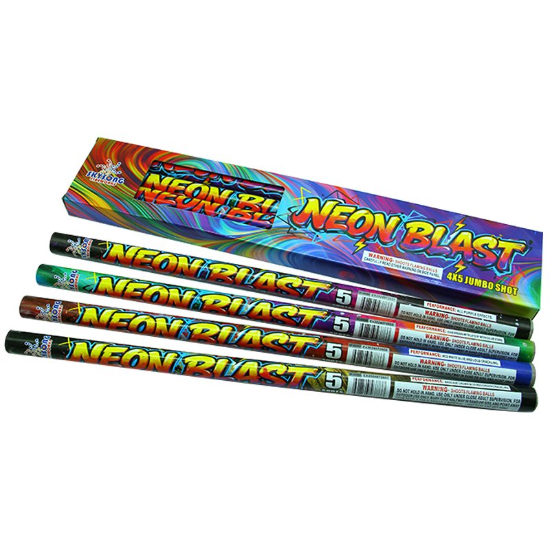 Neon Blast 5Shots Roman Candle Pack